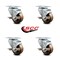Service Caster 3 Inch High Temp Phenolic Wheel Swivel Top Plate Caster Set with Brake SCC SCC-20S314-PHRHT-TLB-TP2-4 - alternate 2